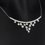 Witgouden halsketting met hoge kwalitet diamanten (ECO)