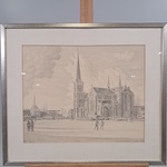 Afbeelding in lijst, F.P. Anguita, Leidschendam in de winter I, 1982