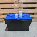 (NS materiaal) 8x Kunststof transportbak, Engels, E-line Distribox, me