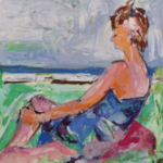 Gouache, Maya Wildevuur, Johanna op Schiermonnikoog, 1987