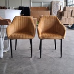 2x Eetkamer stoel velvet gold, 2026