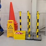 5x Afzetpaal met ketting en 8x pion