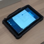 Windows 10 tablet in rugged tablethoes