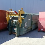 Haakarm afzet perscontainer, Kiggen, PD731, groen, 2001