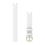 Garmin Lily Horlogebandje 14mm Italiaans Leer Wit
