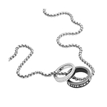 Diesel DX1168040 Double Pendant Heren Collier Zilver