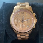 Horloge, Michael Kors, MK 5128 Runway Dames, Rose gold kleurig, 2017