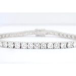 Witgouden tennisarmband met 7.50 carat briljant geslepen natuurlijke d
