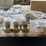 Ca. 30x Diverse messing fittingen en koppelstukken, Multitubo