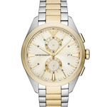 Emporio Armani two tone chronograph herenhorloge