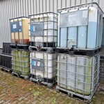 6x IBC container deels met inhoud