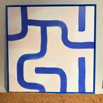 Kunstwerk, Werk Aan De Muur, “Blue Ways”, by Adriano Oliveira
