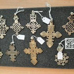 Diverse hangers Koptische kruisjes, Ethiopie/Eritrea, 1930-1950