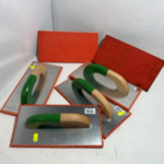 6x Aluminium Schuurbord, Triuso, 14x28cm, rode viltlaag 9mm