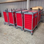 8x Modulaire schoonmaakwagen