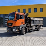Vrachtwagen met autolaadkraan en kipperbak, MAN, TGS 18.320 4X4H BL