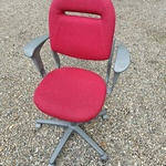 Bureaustoel stoffen zitting, rood