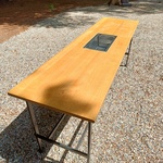 Bartafel met rvs ijsbak in het midden