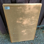 3x Kleine prikborden van kurk met houten lijst