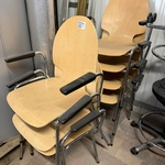 7x Houten stoelen