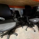 8x 8 stuks (niet) verrijdbare bureaustoelen, O.a. Labkoo, zwart