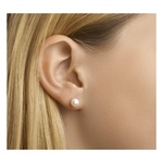 Marie Celeste Oorknoppen parel  6.5 Goud