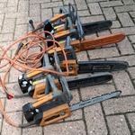 ( Locatie Wijk en Aalburg ) 5x Kettingzaag, Pellenc