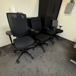 4x Bureaustoel Dauphin en Comforto, zwart