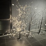 5x LED kerstboom, zwart