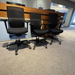 3x Bureaustoel Dauphin, zwart