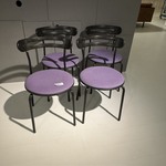 4x Stoel Kush & Co, paars/zwart, stapelbaar