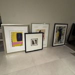 4x Ingelijst kunstwerk