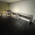 3x Verkoop tafel, taupe