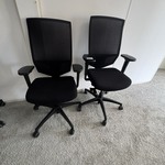 2x Bureaustoel Dauphin, zwart