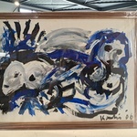Schilderij, Jacob Kanbier, Abstracte Compositie Acryl, 2006