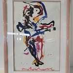 Acryl op geschept papier, Anton Heyboer