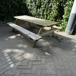 Picknicktafel, opklapbare zittingen