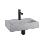 Differnz Flat Fonteinset Beton Lichtgrijs Kraan Recht Mat Zwart