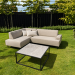 Tuinhoekbank & 2-zitsbankje allweather, Toscane & Liguria, sand, 2026