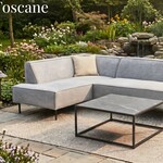 Tuinhoekbank & 2-zitsbankje allweather, Toscane & Liguria, light grey,