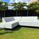 Tuinhoekbank allweather & coffeetable, Toscane & Aosta, light grey, 20
