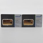 2x Goudbaar, 20 gram, Umicore