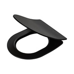 Tiger Tune  Toiletbril  WC bril  Duroplast  Zwart / RVS geborsteld