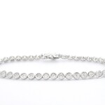 Witgouden armband vol met diamanten gezet