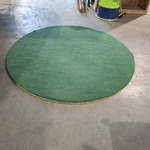 Outline Vloerkleed Dark Green/Lime Round, POLSPOTTEN