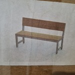 3x Houten buiten bankjes, Narvik Bench