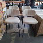 4x Barkruk boucle zwart onderstel, VanHarte, Jolien