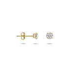Marie Celeste Oorknoppen Zirkonia  Goud
