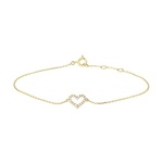 Marie Celeste Armband hart zirkonia Goud