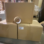 Ca. 135x Rol papier plakband, bruin